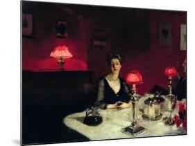 A Dinner Table at Night-John Singer Sargent-Mounted Giclee Print