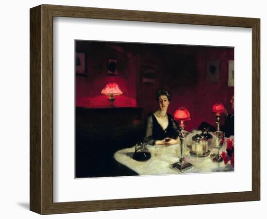 A Dinner Table at Night-John Singer Sargent-Framed Giclee Print