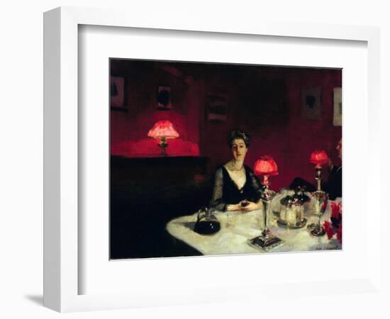 A Dinner Table at Night-John Singer Sargent-Framed Giclee Print