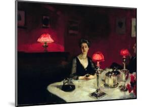 A Dinner Table at Night-John Singer Sargent-Mounted Giclee Print