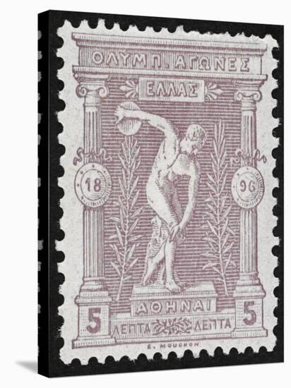 A Discus Thrower. Greece 1896 Olympic Games 5 Lepta Unused - Philatelic Collections,-null-Stretched Canvas