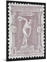 A Discus Thrower. Greece 1896 Olympic Games 5 Lepta Unused - Philatelic Collections,-null-Mounted Giclee Print