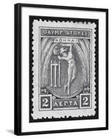 A Discus Thrower. Greece 1906 Olympic Games 2 Lepta, Unused-null-Framed Giclee Print