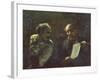 A Discussion in the Studio, 1852-55-Honore Daumier-Framed Giclee Print