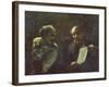 A Discussion in the Studio, 1852-55-Honore Daumier-Framed Giclee Print