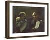 A Discussion in the Studio, 1852-55-Honore Daumier-Framed Giclee Print