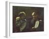 A Discussion in the Studio, 1852-55-Honore Daumier-Framed Giclee Print