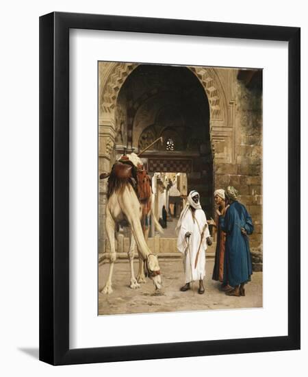 A Dispute Among Arabs; Dispute D'Arabes, 1872-Jean Leon Gerome-Framed Premium Giclee Print