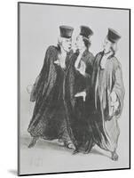 A Dispute Outside the Courtroom, from the series 'Les Gens de Justice' c.1846-Honore Daumier-Mounted Giclee Print