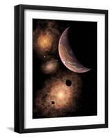 A Distant Alien Solar System in Our Milky Way Galaxy-Stocktrek Images-Framed Art Print