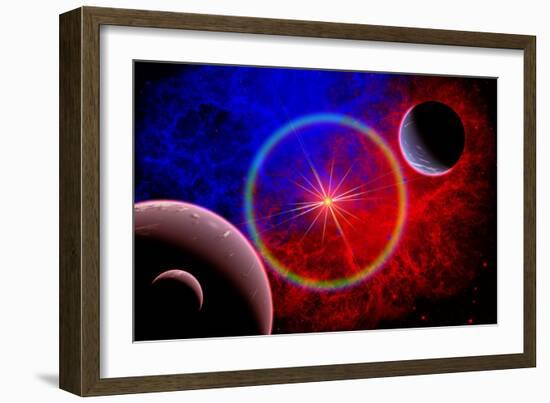 A Distant Alien Star System-null-Framed Art Print