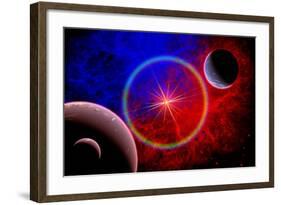 A Distant Alien Star System-null-Framed Art Print