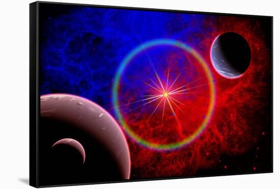 A Distant Alien Star System-null-Framed Stretched Canvas