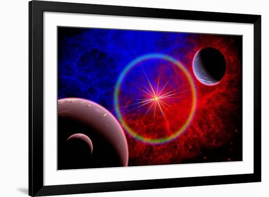 A Distant Alien Star System-null-Framed Art Print