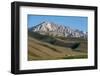 A Distant House in the Grasslands with Views of Mountains in the Distance, Bamiyan Province-Alex Treadway-Framed Photographic Print