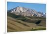 A Distant House in the Grasslands with Views of Mountains in the Distance, Bamiyan Province-Alex Treadway-Framed Photographic Print