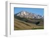 A Distant House in the Grasslands with Views of Mountains in the Distance, Bamiyan Province-Alex Treadway-Framed Premium Photographic Print