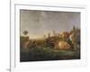 A Distant View of Dordrecht with Sleeping Herdsman and Five Cows-Aelbert Cuyp-Framed Giclee Print