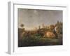 A Distant View of Dordrecht with Sleeping Herdsman and Five Cows-Aelbert Cuyp-Framed Giclee Print