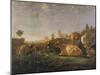 A Distant View of Dordrecht with Sleeping Herdsman and Five Cows-Aelbert Cuyp-Mounted Giclee Print