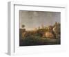 A Distant View of Dordrecht with Sleeping Herdsman and Five Cows-Aelbert Cuyp-Framed Giclee Print