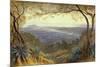 A Distant view of Nice from the Hills, 1876 watercolor-Edward Lear-Mounted Giclee Print