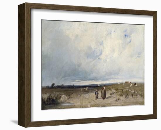 A Distant View of St-Omer-Richard Parkes Bonington-Framed Giclee Print