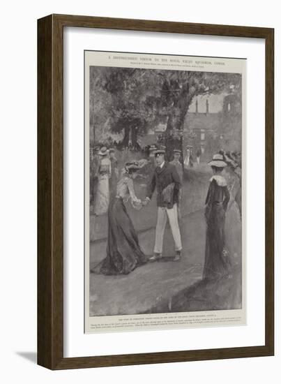 A Distinguished Visitor to the Royal Yacht Squadron, Cowes-Henry Charles Seppings Wright-Framed Giclee Print