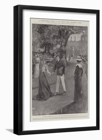 A Distinguished Visitor to the Royal Yacht Squadron, Cowes-Henry Charles Seppings Wright-Framed Giclee Print