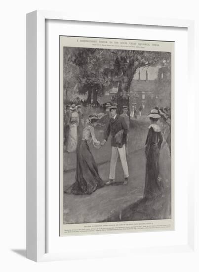 A Distinguished Visitor to the Royal Yacht Squadron, Cowes-Henry Charles Seppings Wright-Framed Giclee Print