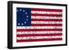 A distressed version of the 13 star Betsy Ross American flag.-Vernon Lewis Gallery-Framed Art Print