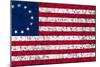 A distressed version of the 13 star Betsy Ross American flag.-Vernon Lewis Gallery-Mounted Art Print