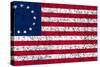 A distressed version of the 13 star Betsy Ross American flag.-Vernon Lewis Gallery-Stretched Canvas