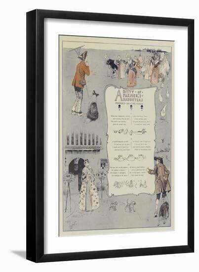 A Ditty of Farmer's Daughters-Cecil Aldin-Framed Giclee Print