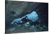 A Diver Using a Diver Propulsion Vehicle in the Blue Springs Cave System-null-Stretched Canvas