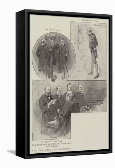 A Division in the House of Commons-Thomas Walter Wilson-Framed Stretched Canvas