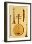 A Dizi, a Sona, a Yueqin, Chinese, Japanese Hichiriki and Chinese Laba, from 'Musical Instruments'-Alfred James Hipkins-Framed Giclee Print