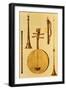 A Dizi, a Sona, a Yueqin, Chinese, Japanese Hichiriki and Chinese Laba, from 'Musical Instruments'-Alfred James Hipkins-Framed Giclee Print