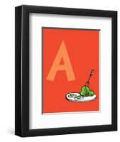 A - Do You Like Green Eggs and Ham? (on red)-Theodor (Dr. Seuss) Geisel-Framed Art Print