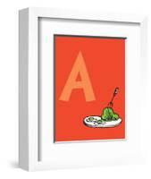 A - Do You Like Green Eggs and Ham? (on red)-Theodor (Dr. Seuss) Geisel-Framed Art Print