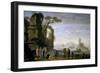 A Dock, 17th Century, Flemish School-Jan De momper-Framed Giclee Print