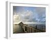 A Dock and Palapa, Placencia, Belize-William Sutton-Framed Premium Photographic Print