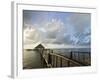 A Dock and Palapa, Placencia, Belize-William Sutton-Framed Photographic Print