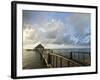 A Dock and Palapa, Placencia, Belize-William Sutton-Framed Photographic Print