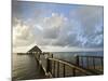 A Dock and Palapa, Placencia, Belize-William Sutton-Mounted Photographic Print