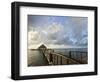 A Dock and Palapa, Placencia, Belize-William Sutton-Framed Photographic Print