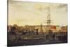 A Dockyard at Wapping-Francis Holman-Stretched Canvas