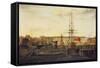 A Dockyard at Wapping-Francis Holman-Framed Stretched Canvas