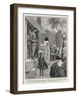 A Doctor and His Patients, a Scene Outside a British Military Hospital in the Transvaal-Frank Dadd-Framed Giclee Print