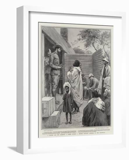 A Doctor and His Patients, a Scene Outside a British Military Hospital in the Transvaal-Frank Dadd-Framed Giclee Print